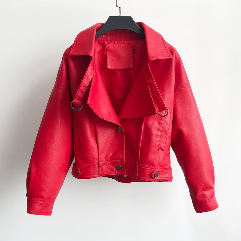Весенне-осеннее женское свободное пальто из искусственной кожи с высокой талией, мотоциклетная кожаная куртка S-XL L красный
Весенне-осеннее женское свободное пальто из искусственной кожи с высокой талией, мотоциклетная кожаная куртка S-XL L красный