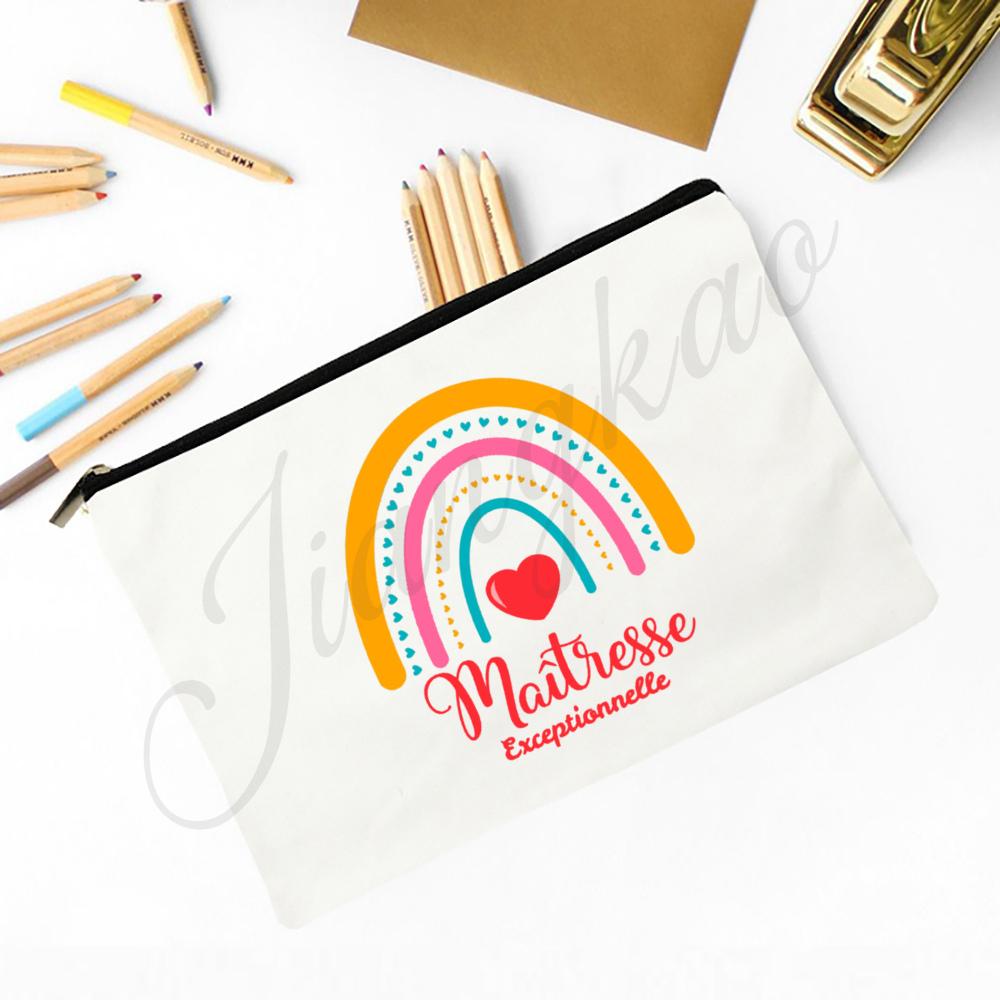 Best Teacher French Printed Makeup Bag Travel Neceser Travel Toiletry Organizer School Pencil Bags Graduate Gift for Maitresse
Best Teacher French Printed Makeup Bag Travel Neceser Travel Toiletry Organizer School Pencil Bags Graduate Gift for Maitresse
