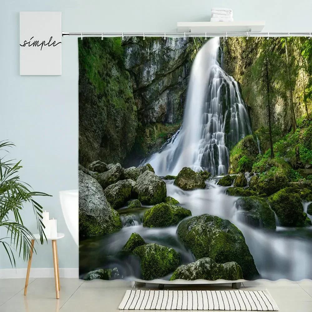 Waterfall Forest Landscape Shower Curtain Natural Scenery Bathroom Decor Green Plants Flowers Stone Rock Lake Park Spring Screen 90x180cm-35x70in
Waterfall Forest Landscape Shower Curtain Natural Scenery Bathroom Decor Green Plants Flowers Stone Rock Lake Park Spring Screen 90x180cm-35x70in