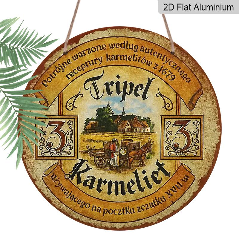 2D Flat, 1pc Vintage Polish Tripel Karmelit Beer Sign - Round Aluminum Metal Wall Art Plaque with Polish Text and Beer Brand, Rustic Farmhouse Decor 7.87×7.87inch
2D Flat, 1pc Vintage Polish Tripel Karmelit Beer Sign - Round Aluminum Metal Wall Art Plaque with Polish Text and Beer Brand, Rustic Farmhouse Decor 7.87×7.87inch