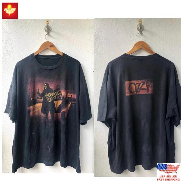 Vintage 90’s Ozzy Osbourne “Hitch Hiking to Hell 1997” Distressed T-Shirt Unisex T-Shirt XXXL
Vintage 90’s Ozzy Osbourne “Hitch Hiking to Hell 1997” Distressed T-Shirt Unisex T-Shirt XXXL