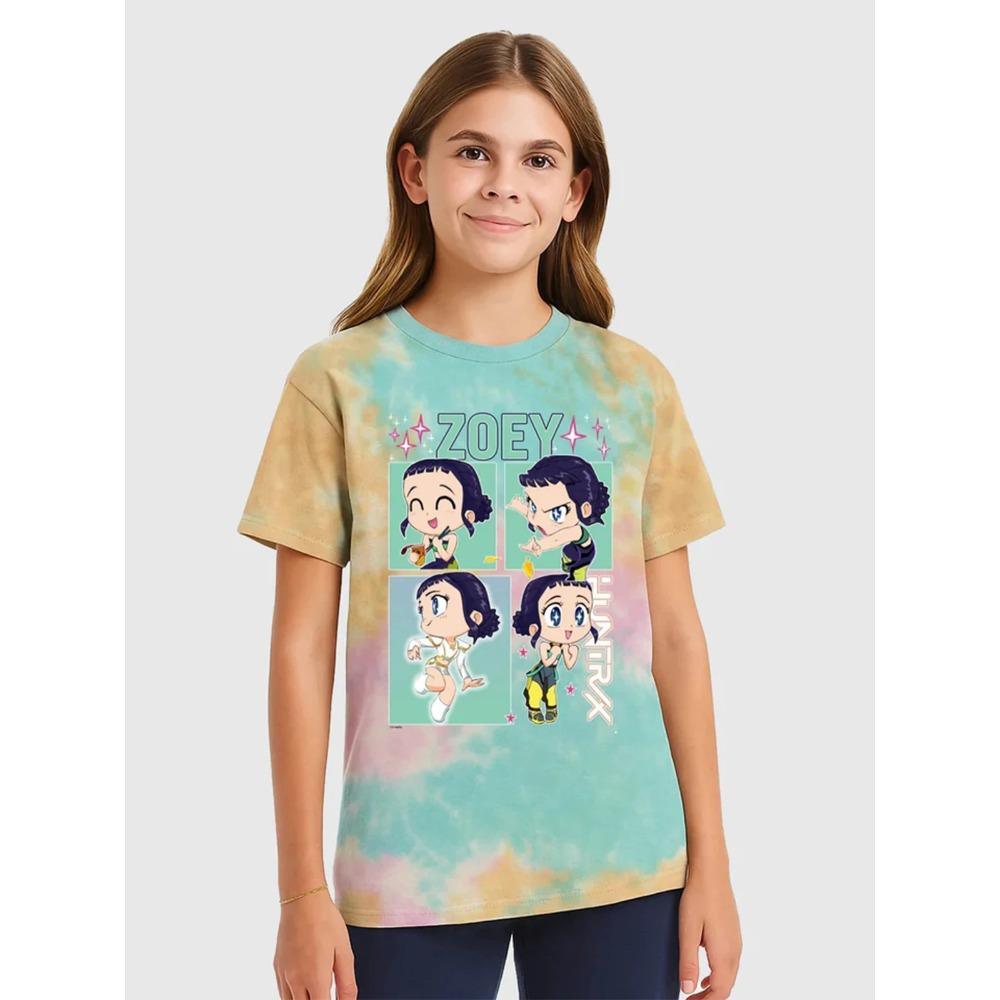 New KPop Demon Hunters Zoey Tie Dye Kids T-shirt Halloween Men s and Women s Role Playing Shirt Y2K Fashion Casual Sports Jersey 120
New KPop Demon Hunters Zoey Tie Dye Kids T-shirt Halloween Men s and Women s Role Playing Shirt Y2K Fashion Casual Sports Jersey 120
