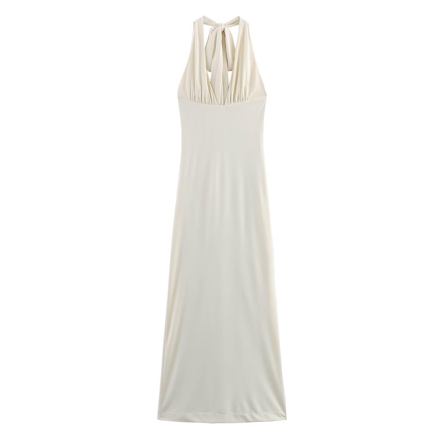 2025 Spring/Summer Sexy Deep V-Neck Halter Backless Hip-Hugging Dress for Women Small грязно-белый
2025 Spring/Summer Sexy Deep V-Neck Halter Backless Hip-Hugging Dress for Women Small грязно-белый