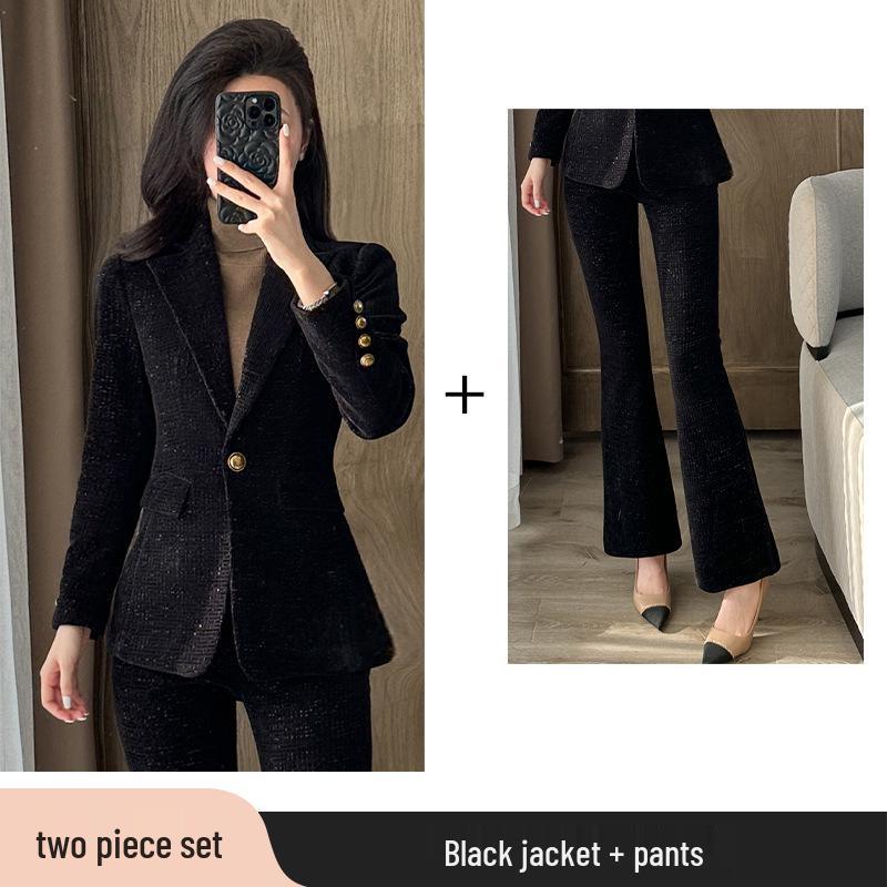 Женский элегантный черный костюмный набор - 2025 Весна/Осень Профессиональный блейзер 3XL
Женский элегантный черный костюмный набор - 2025 Весна/Осень Профессиональный блейзер 3XL
