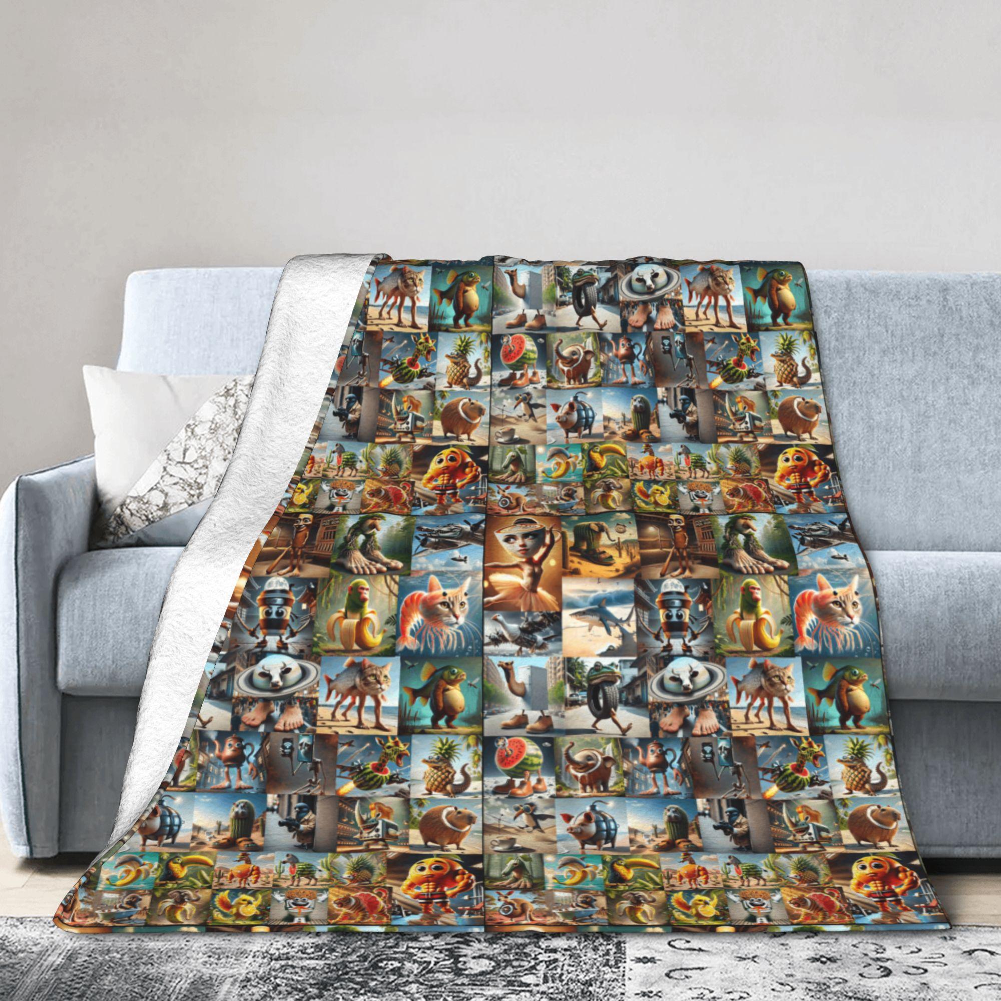 Warm Soft Blanket Funny Italian Brainrot Memes Compilation Bedding Throws Flannel Bedspread For Couch Chair Sofa Bed Bed Cover 30x40in
Warm Soft Blanket Funny Italian Brainrot Memes Compilation Bedding Throws Flannel Bedspread For Couch Chair Sofa Bed Bed Cover 30x40in