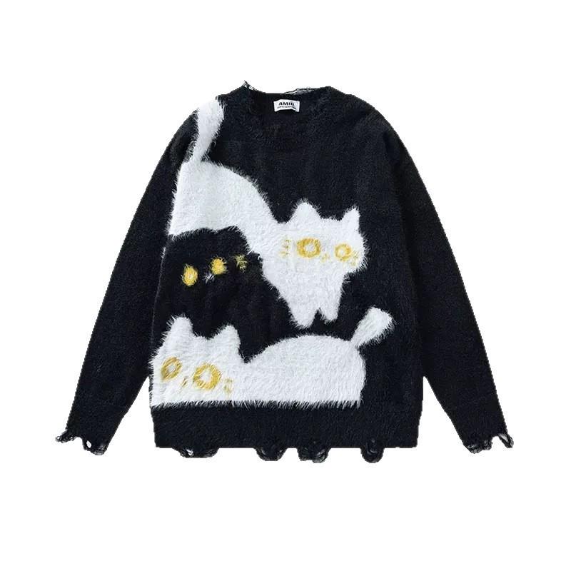 Cartoon Kitten Faux Mink Fur 3D Fish Sweater - Soft, Cozy Round Neck Knit for Autumn/Winter X-Large чорний
Cartoon Kitten Faux Mink Fur 3D Fish Sweater - Soft, Cozy Round Neck Knit for Autumn/Winter X-Large чорний