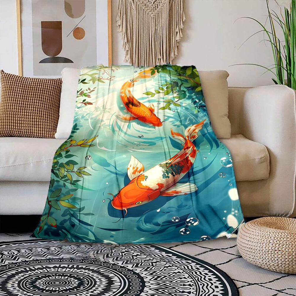 Multiple sizes Koi swimming in water Print Blanket Warm Soft Suitable for All Seasons for Home Sofa Travel Camping Picnics RV 75x100cm
Multiple sizes Koi swimming in water Print Blanket Warm Soft Suitable for All Seasons for Home Sofa Travel Camping Picnics RV 75x100cm