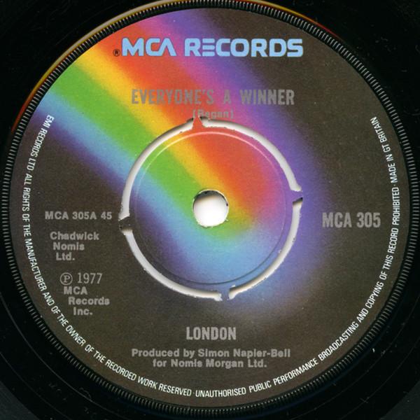 7inch Record LONDON - Everyone s A Winner / Handcuffed MCA305 MCA 1977 UK Rock Used
7inch Record LONDON - Everyone s A Winner / Handcuffed MCA305 MCA 1977 UK Rock Used