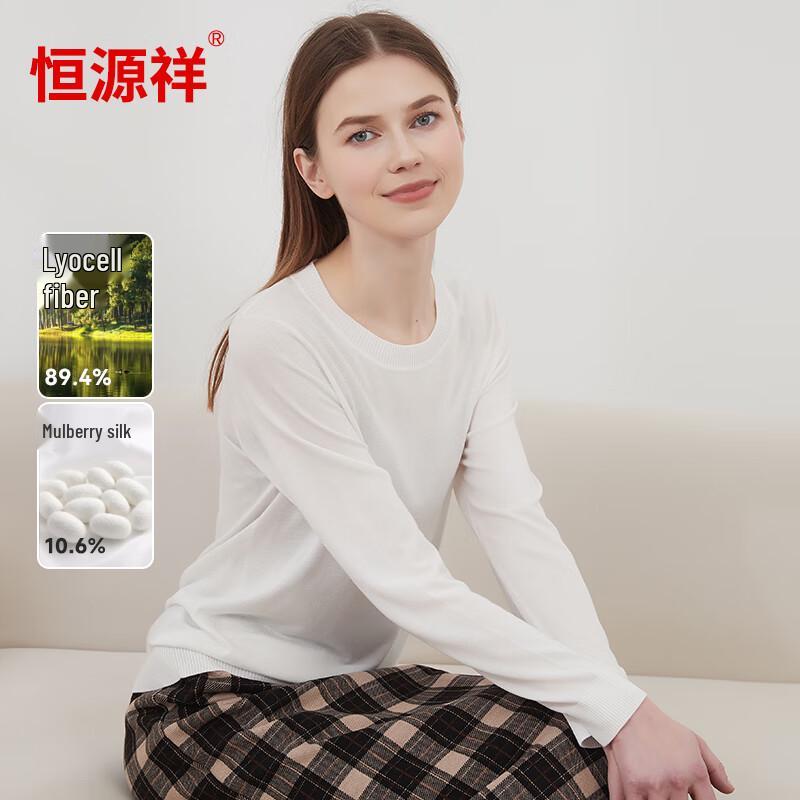 Hengyuanxiang Women s Silk Blend Long Sleeve Knit T-shirt 160
Hengyuanxiang Women s Silk Blend Long Sleeve Knit T-shirt 160