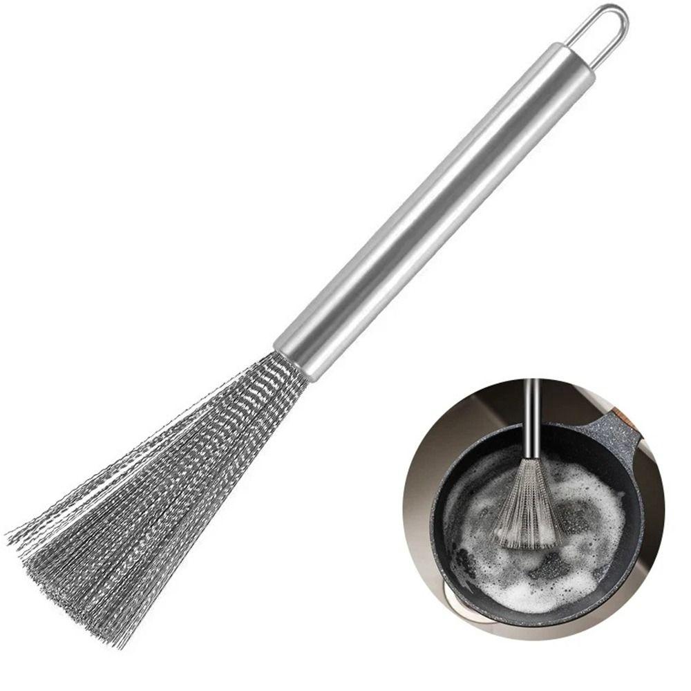 Anti-Rust Stainless Steel Pan Brush Kitchen Clean Tools Dishwashing Brush Durable Cleaning Brush 24cm
Anti-Rust Stainless Steel Pan Brush Kitchen Clean Tools Dishwashing Brush Durable Cleaning Brush 24cm