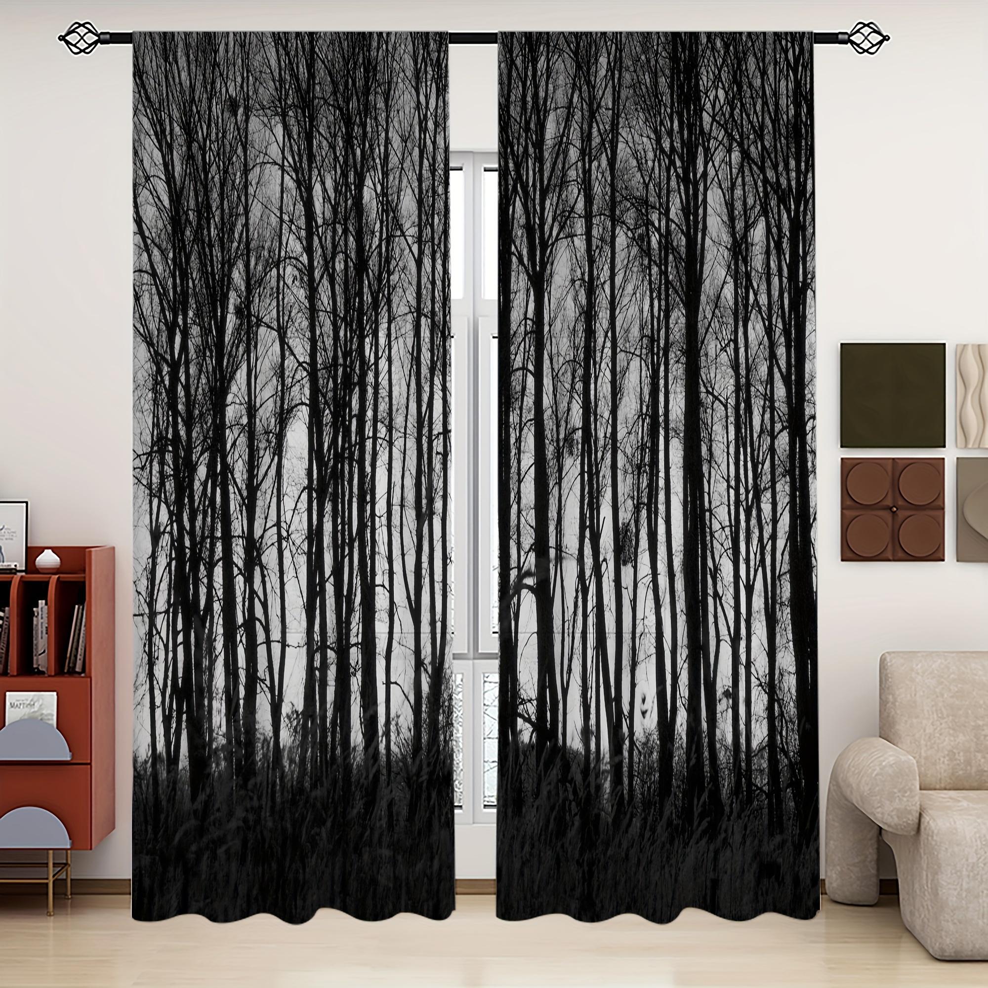 Light Filtering Pack Black Forest Print Semi Curtains Polyester Panels Living Room Bedroom Game Decor Natur Curtain Made Of With Rod Pocket Washable W100*H70(CM)-Hooks&2PCS
Light Filtering Pack Black Forest Print Semi Curtains Polyester Panels Living Room Bedroom Game Decor Natur Curtain Made Of With Rod Pocket Washable W100*H70(CM)-Hooks&2PCS