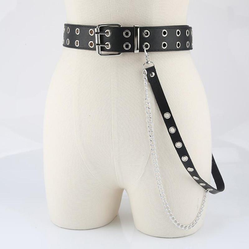 1PC Women Gothic Punk Heart Shape Belt for Women Street Fashion Rock Hip-hop with Two Chain Waist Belts Ins Second Cowskin
1PC Women Gothic Punk Heart Shape Belt for Women Street Fashion Rock Hip-hop with Two Chain Waist Belts Ins Second Cowskin