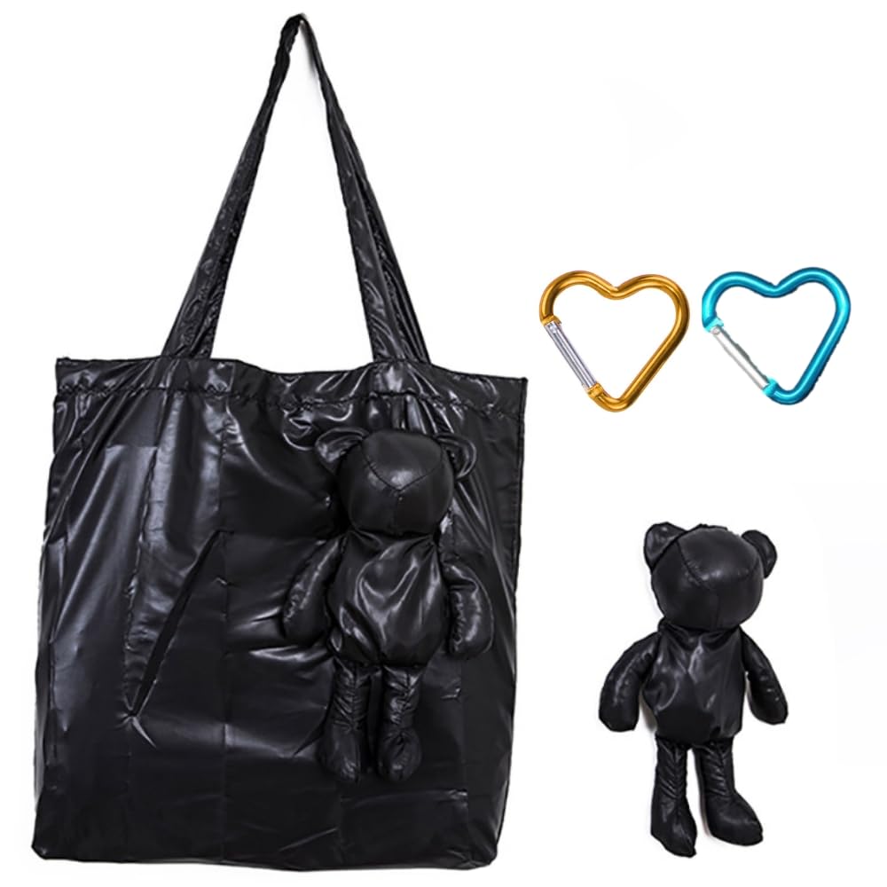 CLAFT LAB black eco bag A4 push color push color sewing life convenience store bag bear cute event shopping bag with black carabiner Comes with 2
CLAFT LAB black eco bag A4 push color push color sewing life convenience store bag bear cute event shopping bag with black carabiner Comes with 2