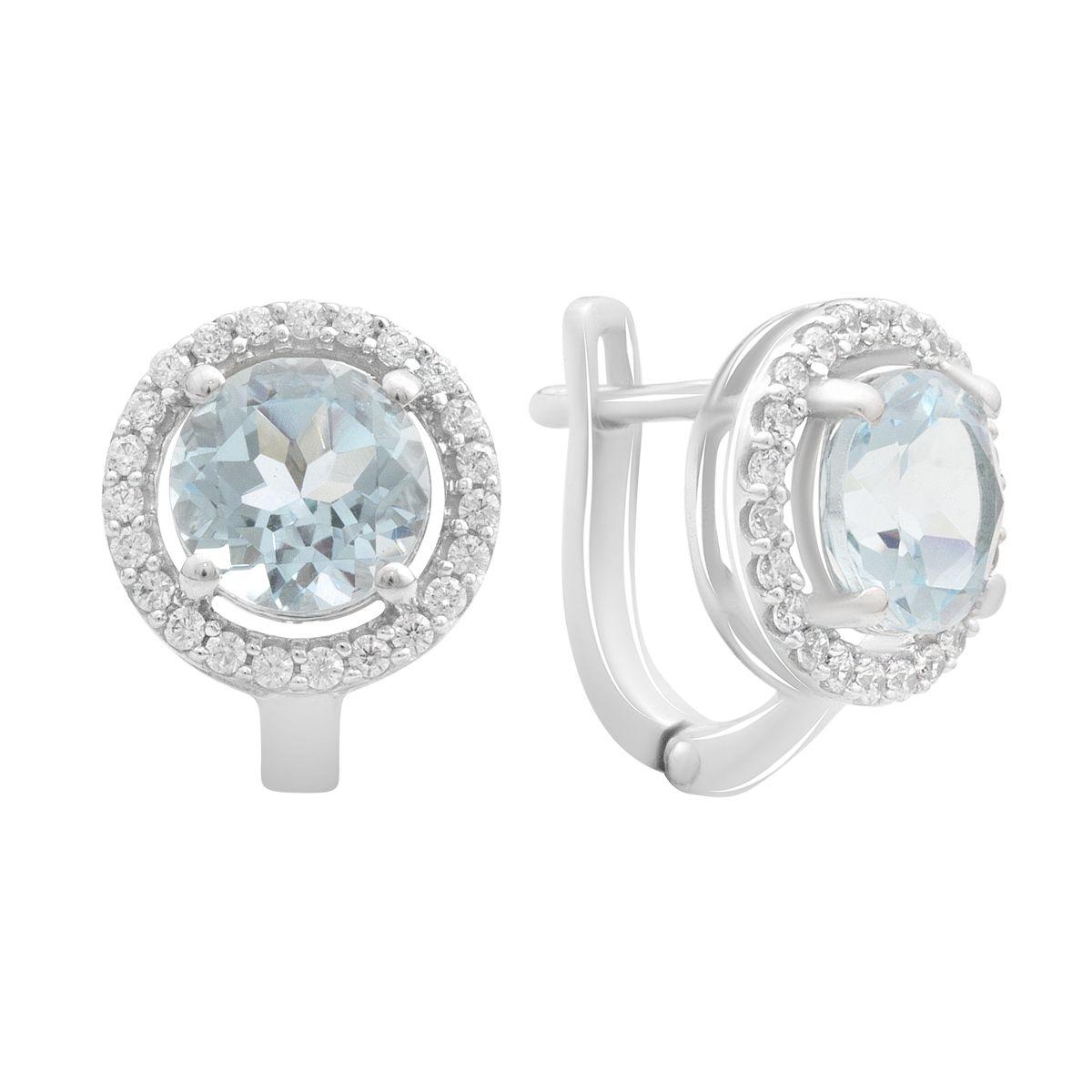 Silver earrings with natural topaz 5.441ct (2187813) небо синє світло кольору
Silver earrings with natural topaz 5.441ct (2187813) небо синє світло кольору