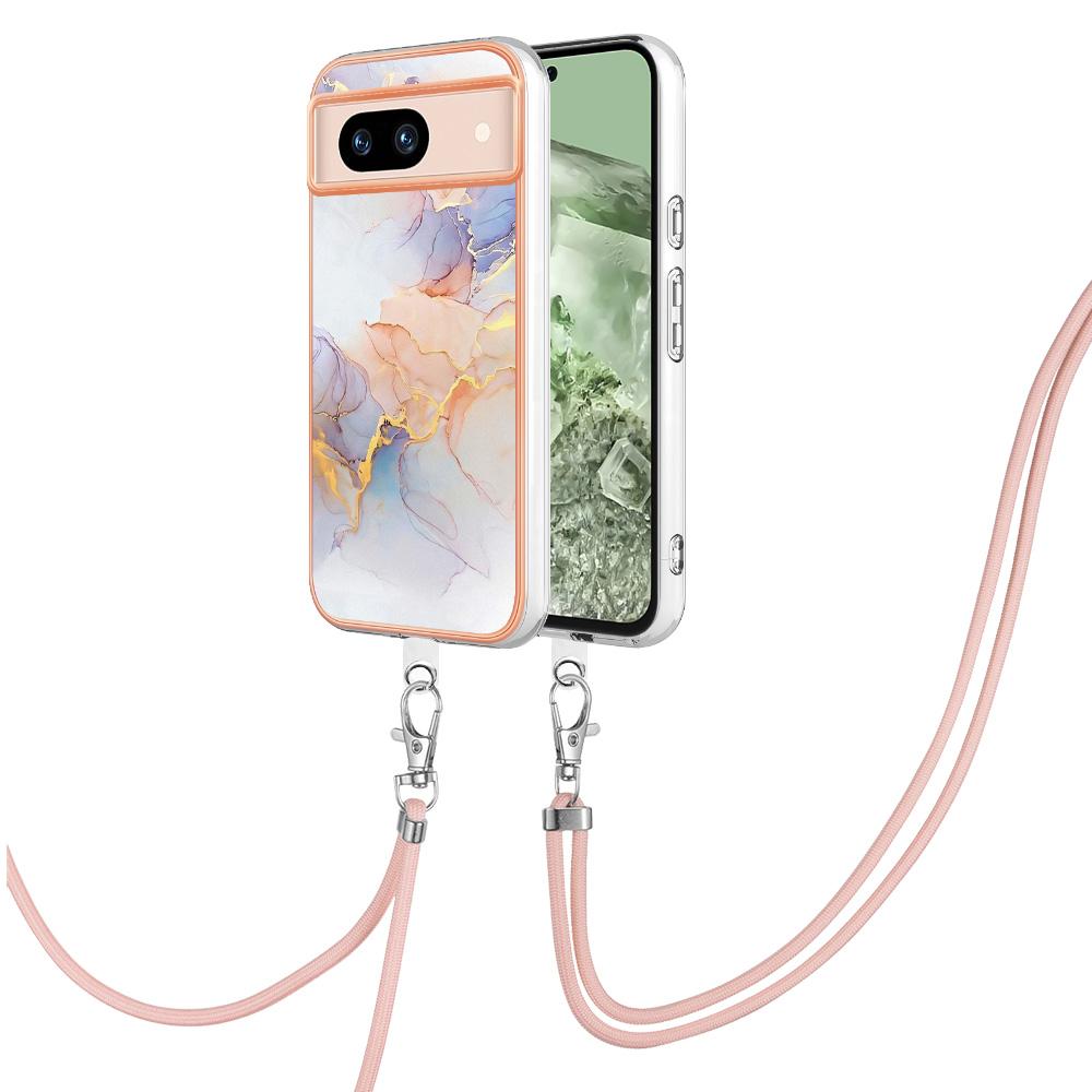 For Google Pixel 8a Case with Lanyard IMD Marble Pattern Electroplated TPU Back Cover D
For Google Pixel 8a Case with Lanyard IMD Marble Pattern Electroplated TPU Back Cover D