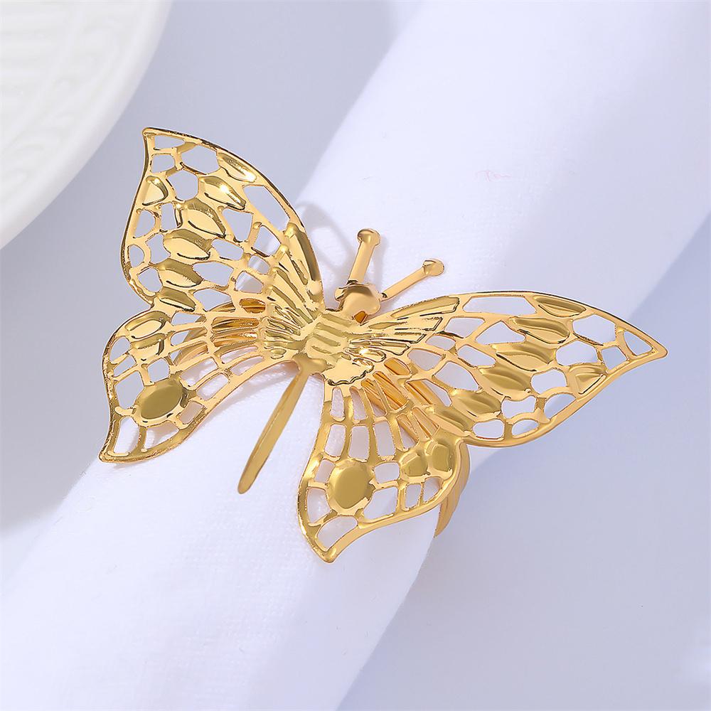 Gold Hollow Butterfly Napkin Ring New Year Party Christmas Table Decoration Towel Buckle Home Ornament Alloy Napkin Holders 1PCs
Gold Hollow Butterfly Napkin Ring New Year Party Christmas Table Decoration Towel Buckle Home Ornament Alloy Napkin Holders 1PCs