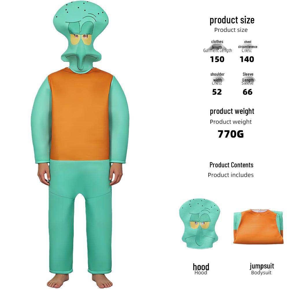 SpongeBob Squidward Octopus Halloween Cosplay Costume Adult One Size
SpongeBob Squidward Octopus Halloween Cosplay Costume Adult One Size