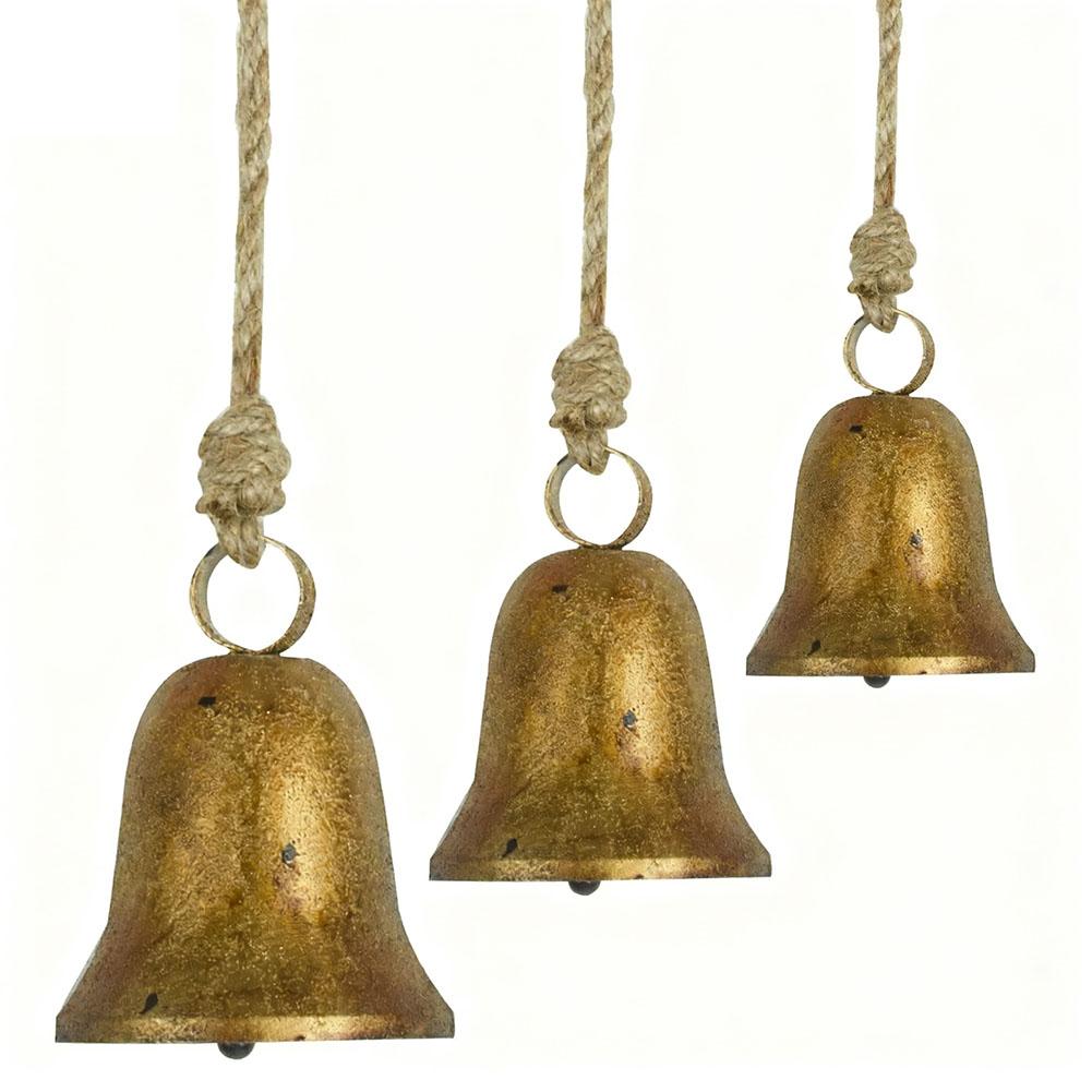 3-piece Handmade Rural Style Christmas Bell Pendant Set Retro Iron Bell Christmas Day Atmosphere Decoration Lucky Bell
3-piece Handmade Rural Style Christmas Bell Pendant Set Retro Iron Bell Christmas Day Atmosphere Decoration Lucky Bell
