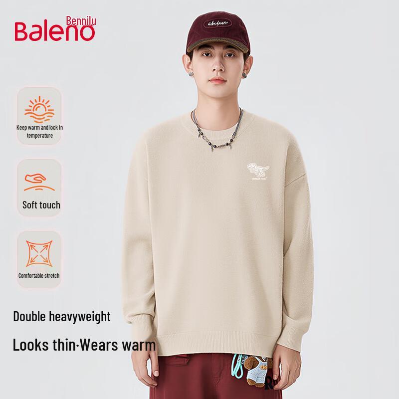 Baleno Men s Loose Fit Dinosaur Fossil Print Knit Sweater L
Baleno Men s Loose Fit Dinosaur Fossil Print Knit Sweater L