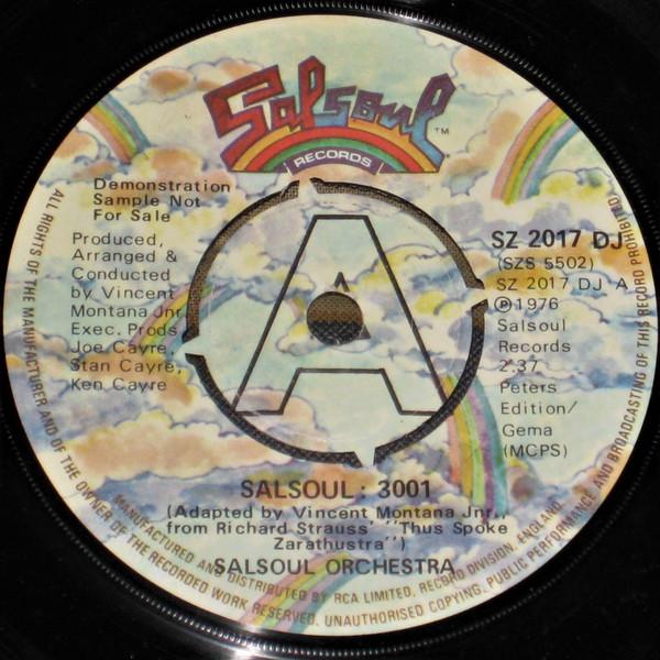 7inch Record SALSOUL ORCHESTRA - Salsoul : 3001 SZ2017PROMO Salsoul Records 1976 UK Dance & Electronica Used
7inch Record SALSOUL ORCHESTRA - Salsoul : 3001 SZ2017PROMO Salsoul Records 1976 UK Dance & Electronica Used