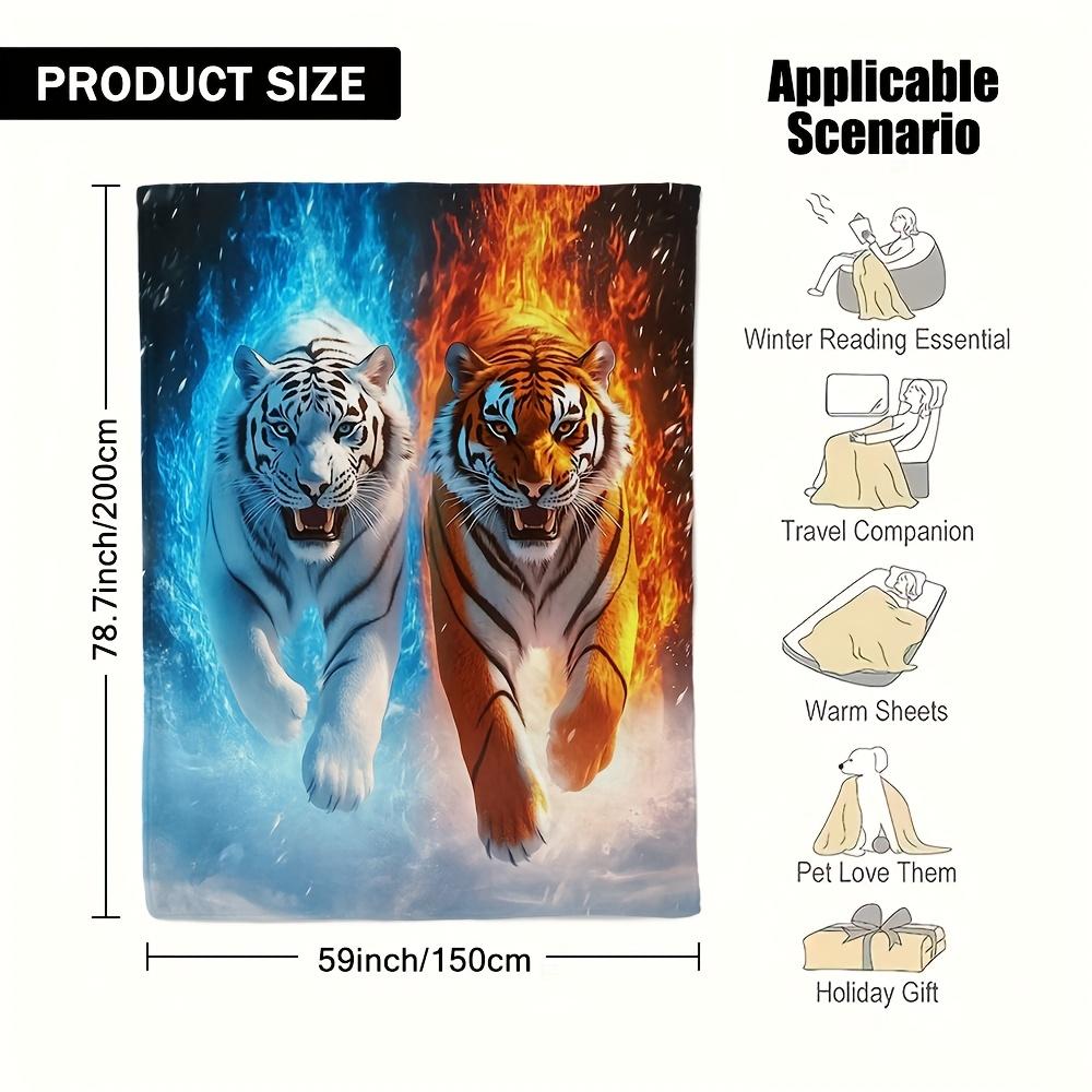 Fire and Ice Tiger Fleece Blanket Dual Nature Art Soft Cozy Throw Home Decor for Living Room or Bedroom Gift for Animal Lovers 70x100cm28x39in
Fire and Ice Tiger Fleece Blanket Dual Nature Art Soft Cozy Throw Home Decor for Living Room or Bedroom Gift for Animal Lovers 70x100cm28x39in
