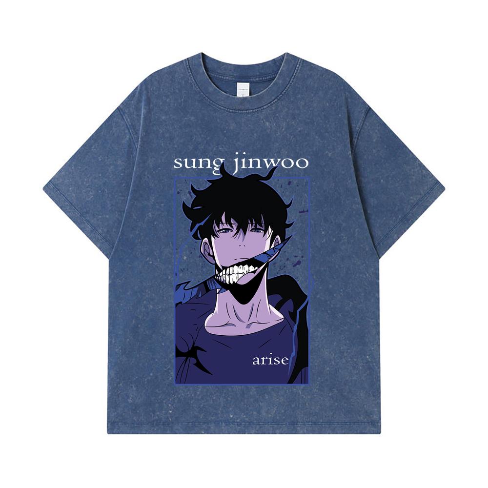 275 GSM Washed T-shirts 100% Cotton Solo Leveling V17 Print Unisex Heavy Cotton T Shirt 2XL королівський синій колір
275 GSM Washed T-shirts 100% Cotton Solo Leveling V17 Print Unisex Heavy Cotton T Shirt 2XL королівський синій колір