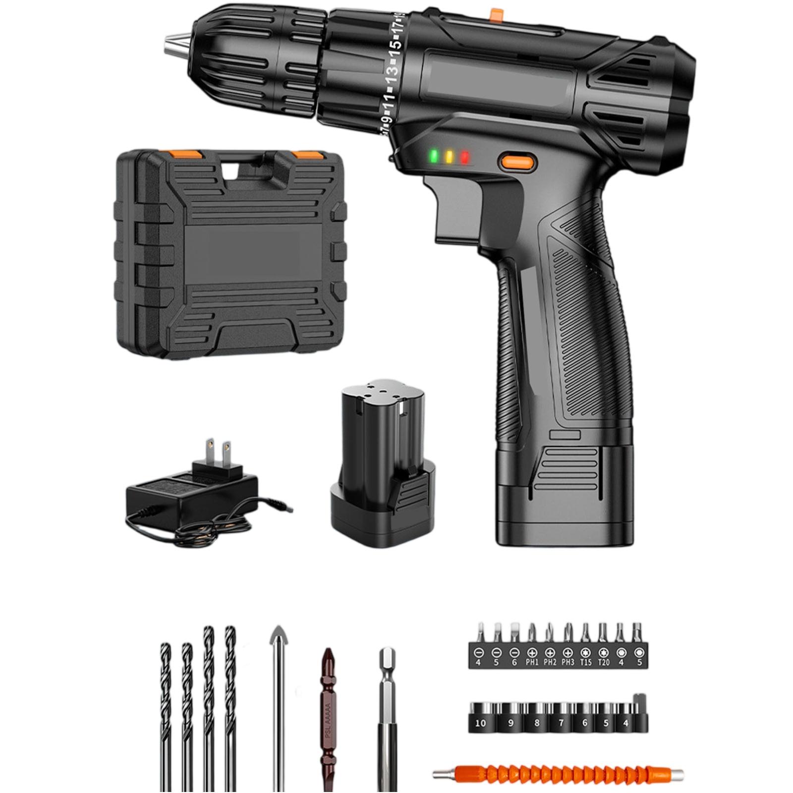 Brushless Handheld Drill, Lithium Battery Rechargeable Electric Drill, Multi-Functional Screwdriver for Home, DIY, Construction One Size чорний
Brushless Handheld Drill, Lithium Battery Rechargeable Electric Drill, Multi-Functional Screwdriver for Home, DIY, Construction One Size чорний