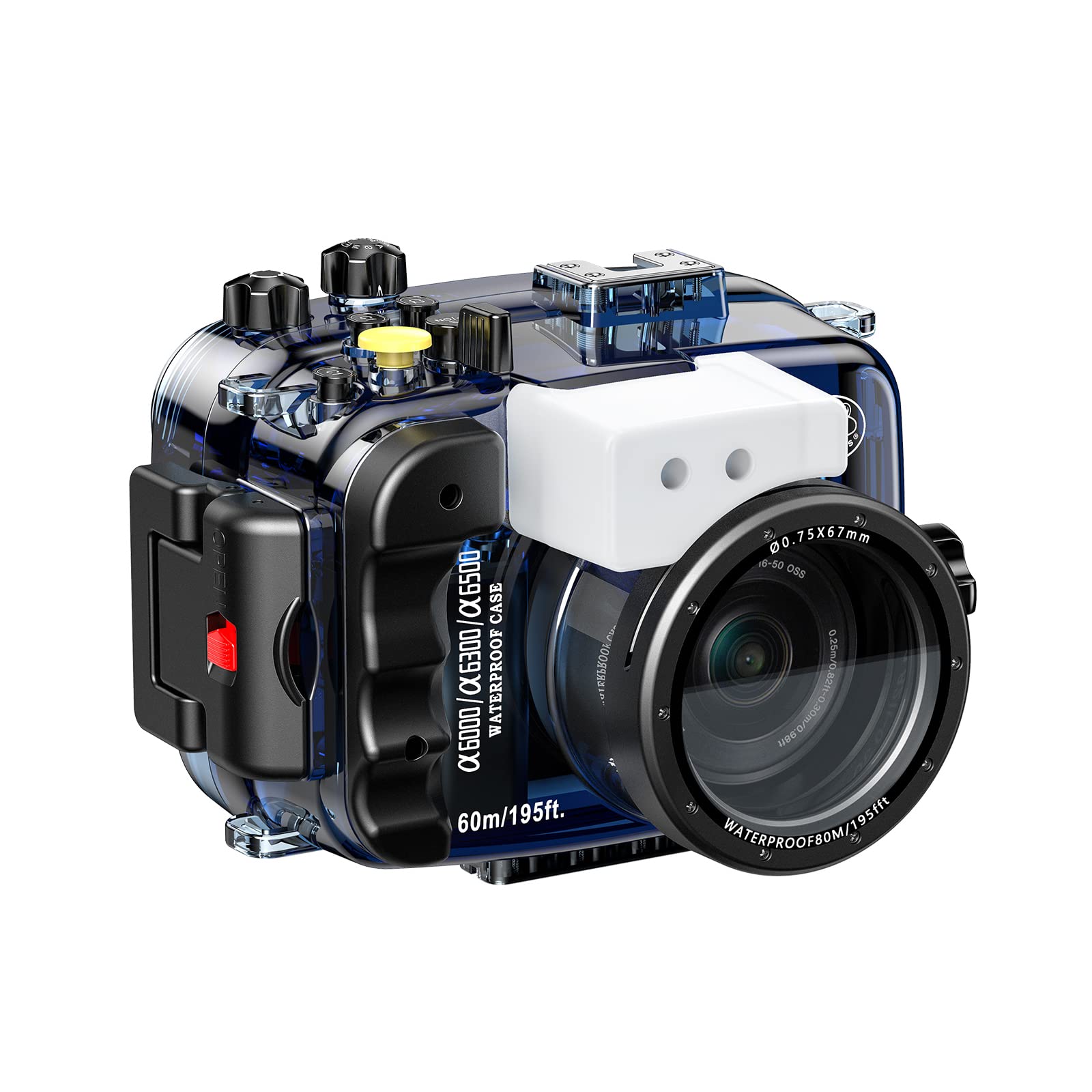 Чохол для підводної камери з морськими жабами для Sony A6000 IPX8 Глибина занурення Водонепроникний корпус для камери для /A6300 /A6500 60 м/197 футів Дайвінг/Серфінг/Катання на човні/лижах чорний
Чохол для підводної камери з морськими жабами для Sony A6000 IPX8 Глибина занурення Водонепроникний корпус для камери для /A6300 /A6500 60 м/197 футів Дайвінг/Серфінг/Катання на човні/лижах чорний