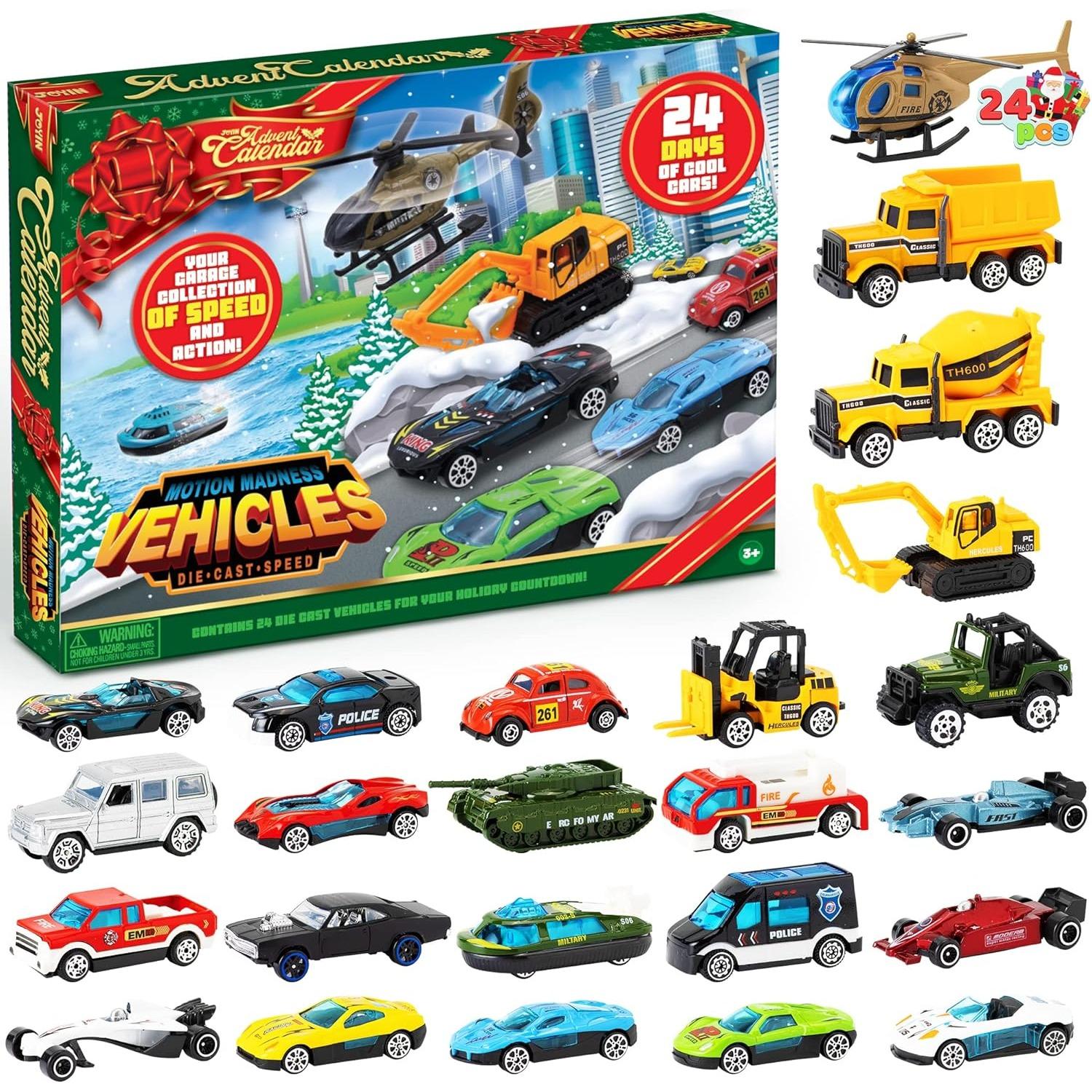 JOYFY 2025 Christmas Advent Calendar 24 Days Countdown Calendar Diecast Cars Set Christmas Vehicles Toys for Boys Kids Xmas Gift
JOYFY 2025 Christmas Advent Calendar 24 Days Countdown Calendar Diecast Cars Set Christmas Vehicles Toys for Boys Kids Xmas Gift