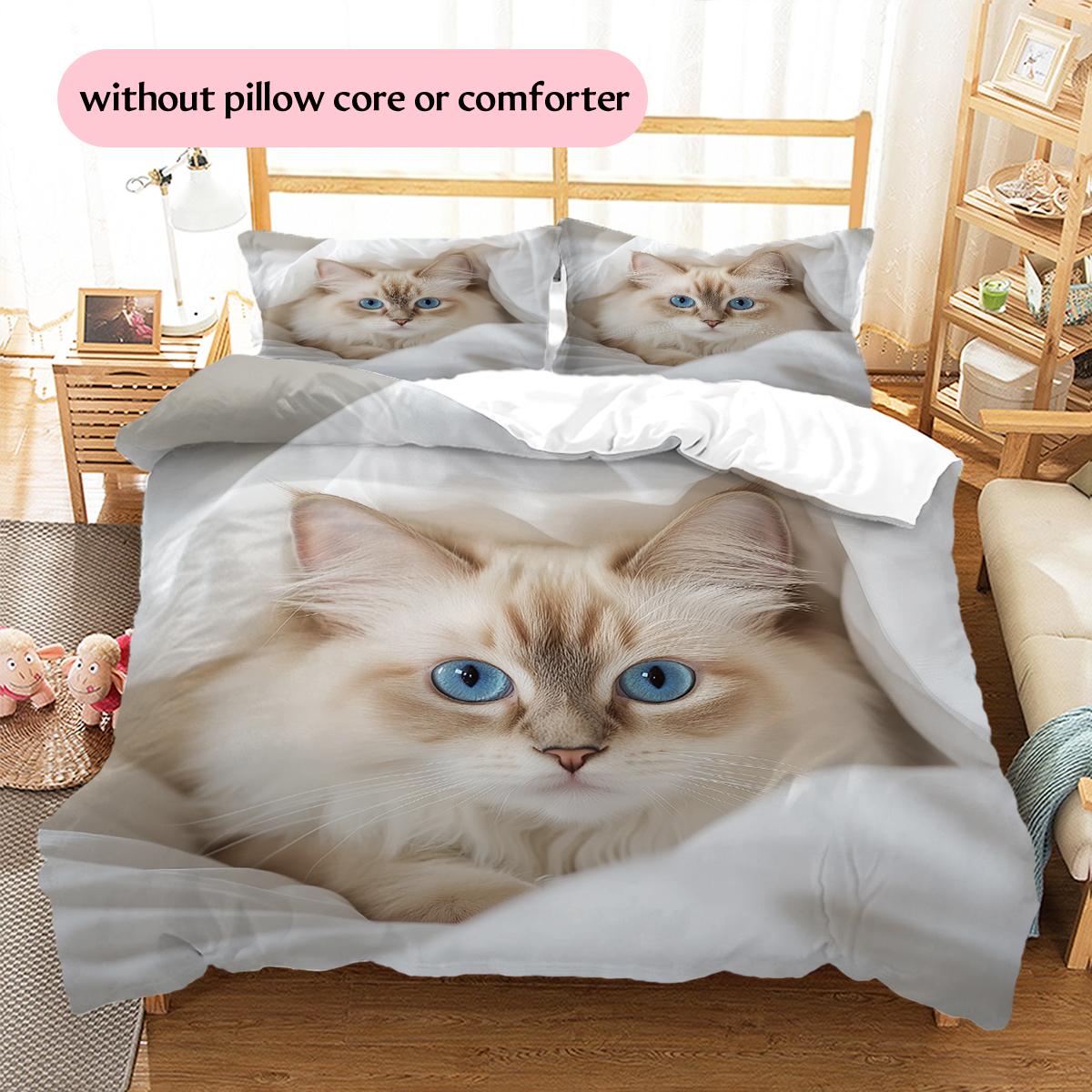 Cute Ragdoll Cat Pattern Bedding Home Decoration Birthday Gift (1 * duvet cover + 2 * pillowcase, without core) 135x200cm
Cute Ragdoll Cat Pattern Bedding Home Decoration Birthday Gift (1 * duvet cover + 2 * pillowcase, without core) 135x200cm