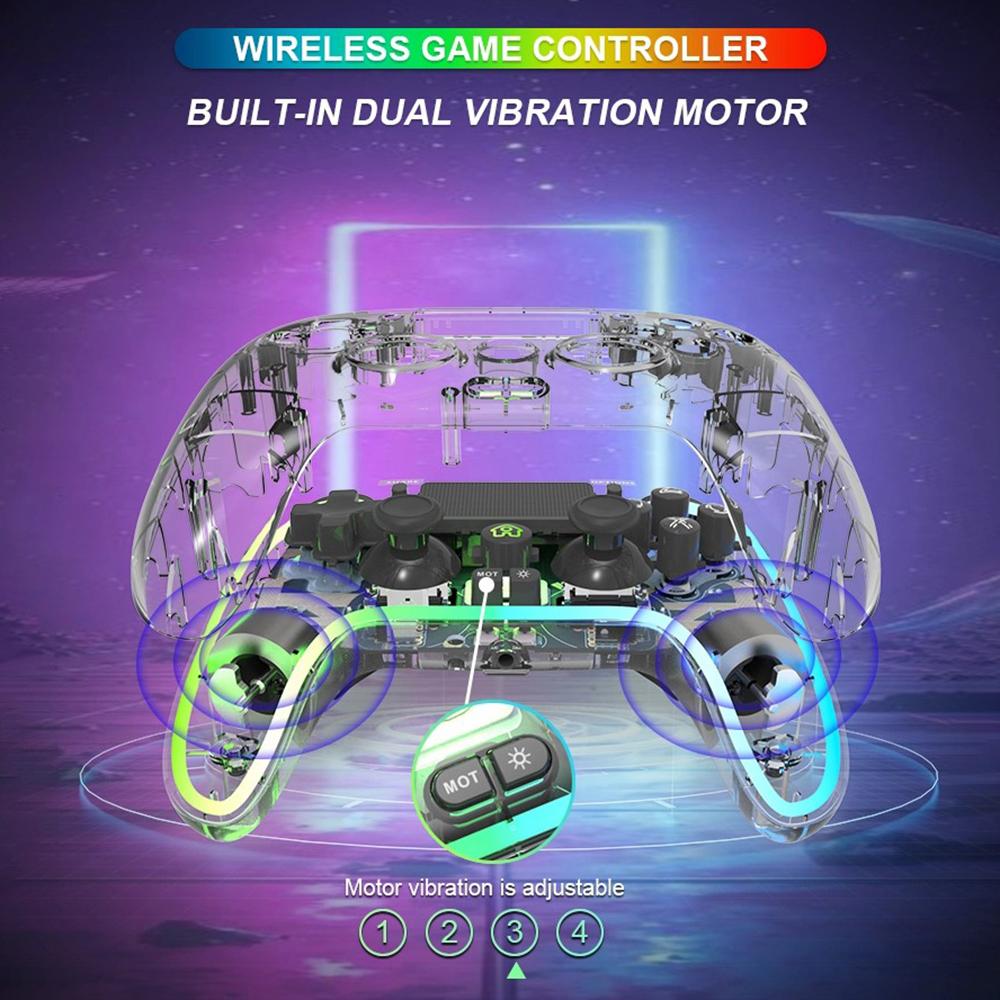TOPWOLF HS-PS4280 Bluetooth-compatible Gamepad RGB Light 6-Axis Sensor Dual Vibration Game Controller for PS4/PC A
TOPWOLF HS-PS4280 Bluetooth-compatible Gamepad RGB Light 6-Axis Sensor Dual Vibration Game Controller for PS4/PC A