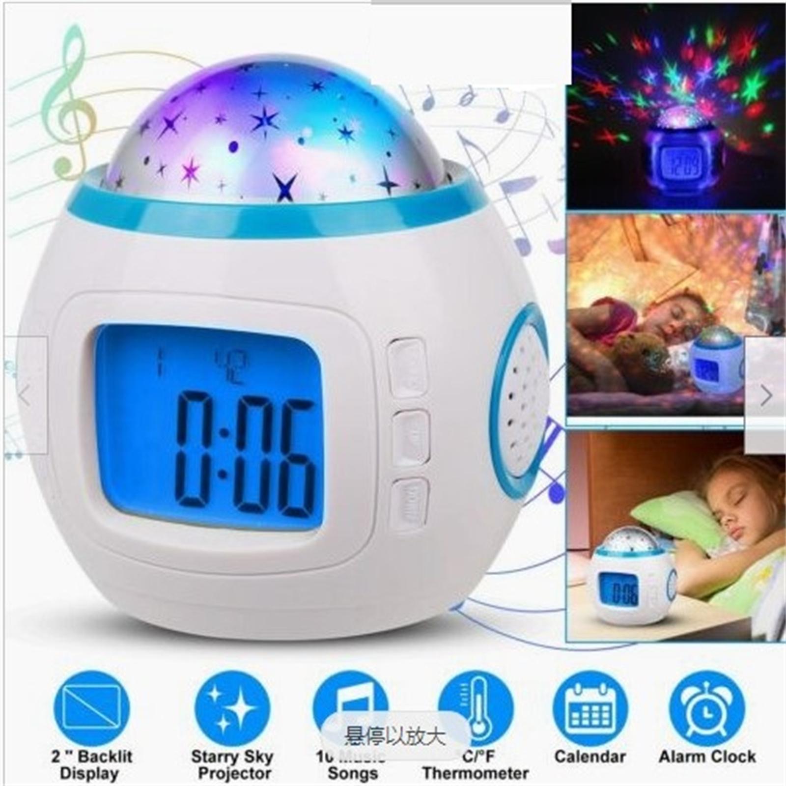 2-inch Led Star Sky Projection Lamp Alarm Clock Thermometer Calendar With Music Function Children Birthday Gift White#0
2-inch Led Star Sky Projection Lamp Alarm Clock Thermometer Calendar With Music Function Children Birthday Gift White#0