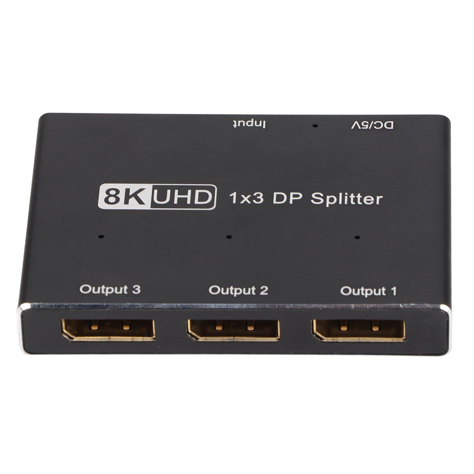 1x3 DisplayPort Splitter 8K 30 Гц 4K 144 Гц Triple MST SST Hub 1 в 3 выхода DP Splitter для дома
1x3 DisplayPort Splitter 8K 30 Гц 4K 144 Гц Triple MST SST Hub 1 в 3 выхода DP Splitter для дома