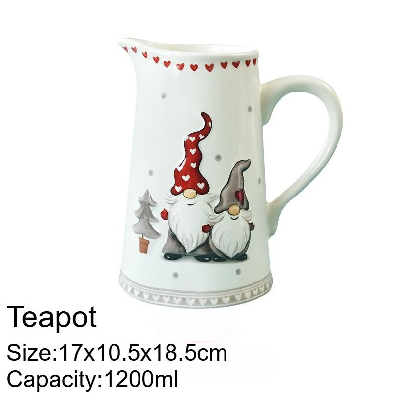 Creative Christmas Ceramic Water Jug Nordic Santa Claus Large Capacity Cold Water Kettle Christmas-themed Embossed Handle Teapot
Creative Christmas Ceramic Water Jug Nordic Santa Claus Large Capacity Cold Water Kettle Christmas-themed Embossed Handle Teapot