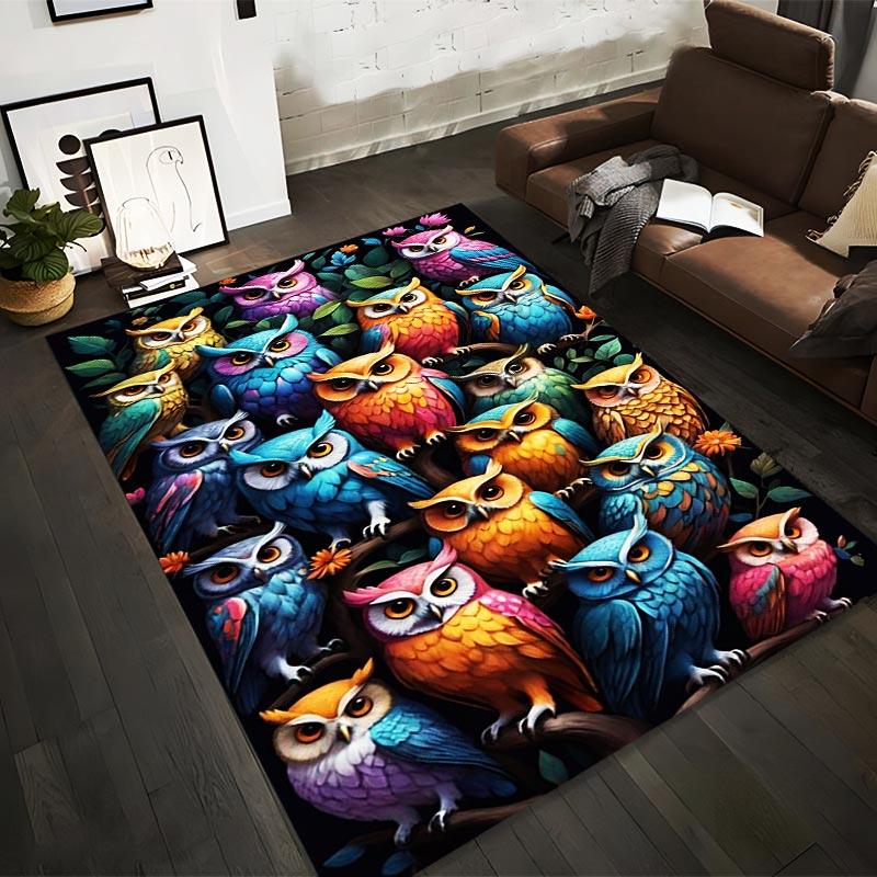Colorful Owl Pattern Carpet with Bright Multicolored Artistic Design Suitable for use as an anti-slip for living room bedroom sofas 40x60cm( 15x23in )
Colorful Owl Pattern Carpet with Bright Multicolored Artistic Design Suitable for use as an anti-slip for living room bedroom sofas 40x60cm( 15x23in )