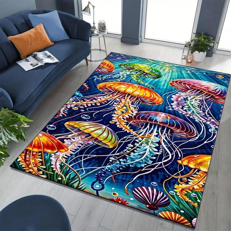 Colorful Jellyfish Rug Ocean Jellyfish Area Carpet Marine Animal Carpet 3D Whale Fish Non Slip Rug for Kids Boys Girls Bedroom 40x60CM
Colorful Jellyfish Rug Ocean Jellyfish Area Carpet Marine Animal Carpet 3D Whale Fish Non Slip Rug for Kids Boys Girls Bedroom 40x60CM
