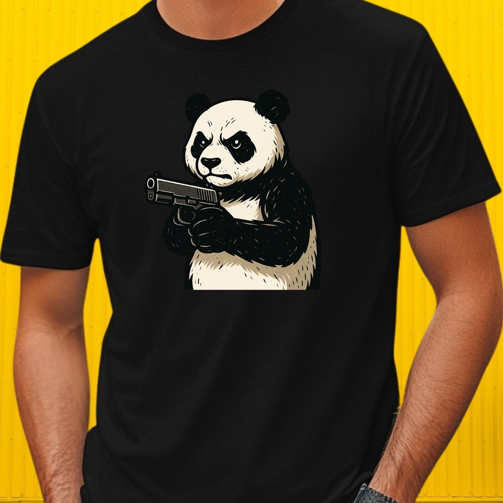 Mens Tshirt Funny and Comical Graphic Tee with Panda Pistol Short Sleeve Round Neck Retro Black Y2K Shirt 4XL
Mens Tshirt Funny and Comical Graphic Tee with Panda Pistol Short Sleeve Round Neck Retro Black Y2K Shirt 4XL