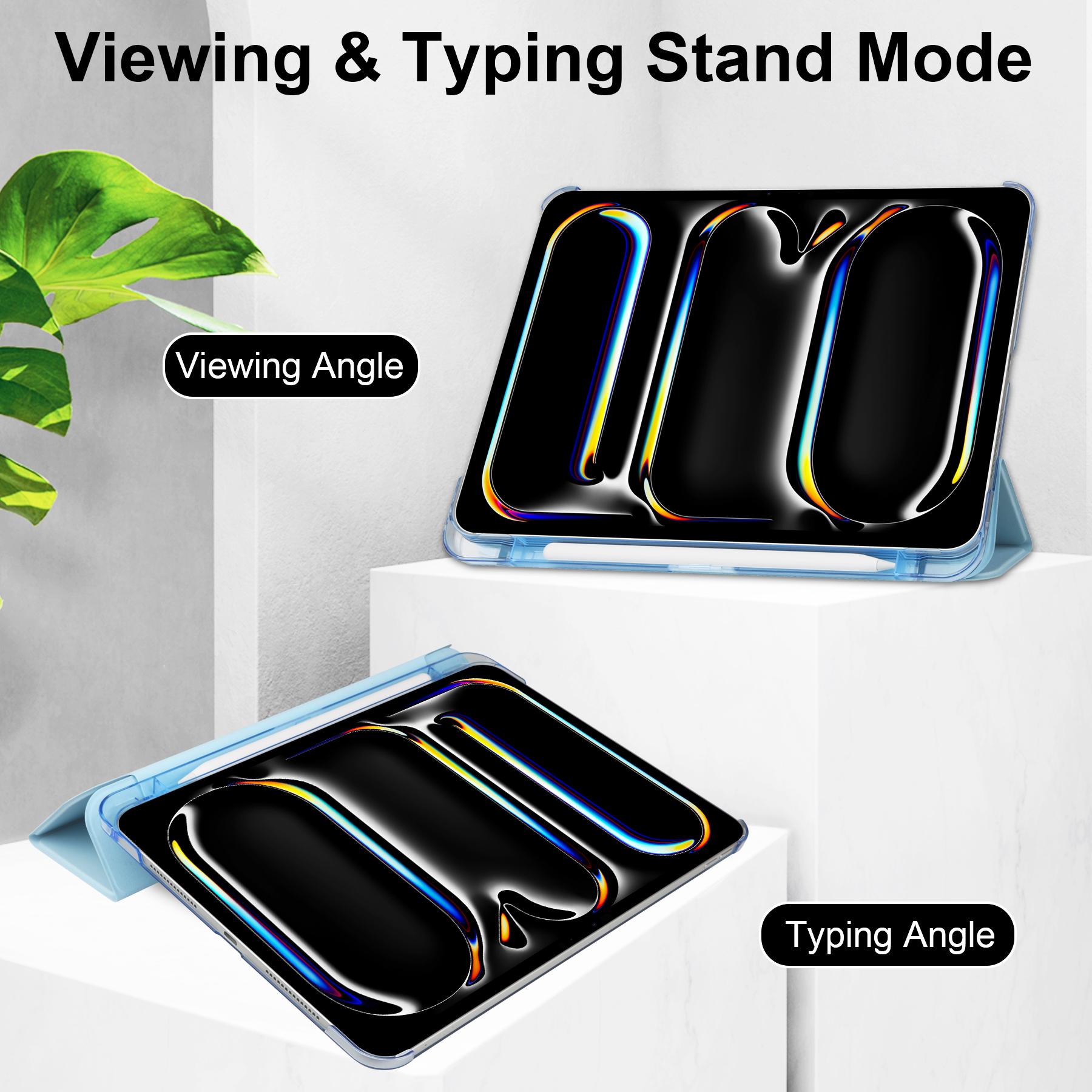 For iPad Pro 13 (2024) Stand Case PU Leather+PC Matte Back Tablet Case with Pen Slot Sky Blue
For iPad Pro 13 (2024) Stand Case PU Leather+PC Matte Back Tablet Case with Pen Slot Sky Blue