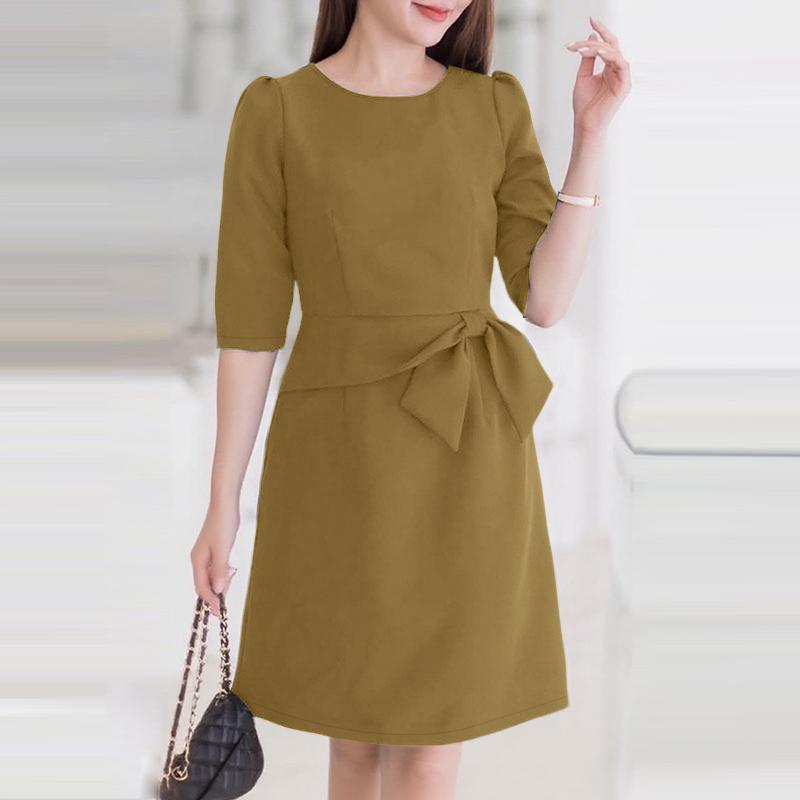 ZANZEA Женское повседневное летнее платье с круглым вырезом и рукавами до локтя 5XL хаки
ZANZEA Женское повседневное летнее платье с круглым вырезом и рукавами до локтя 5XL хаки