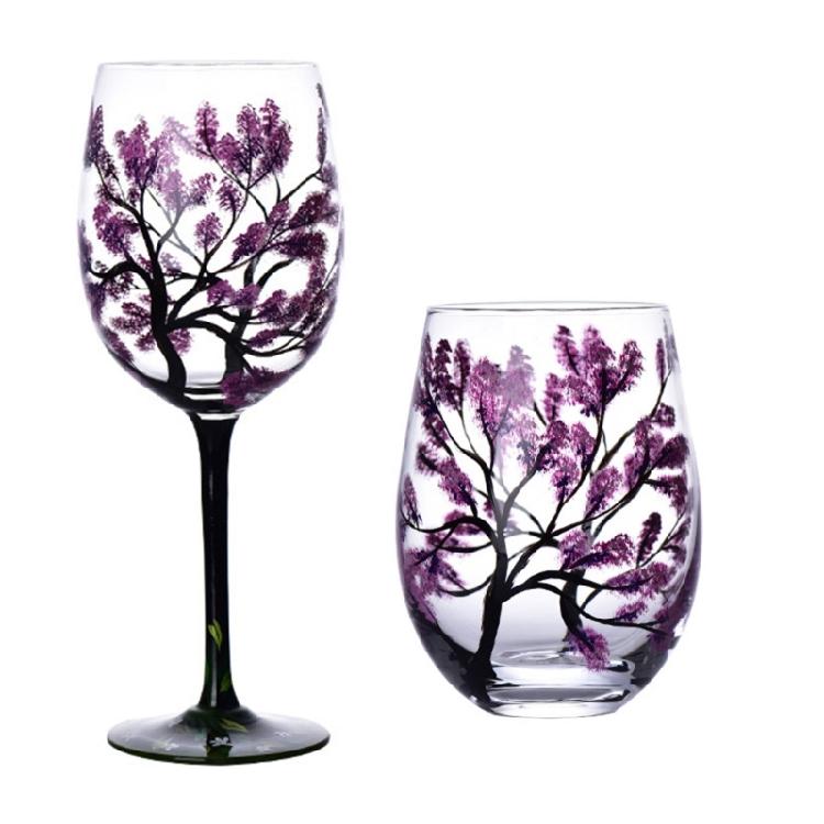 Handmade Painted Glass Wine Glasses Four Seasons Tree Goblet Gift for Friend
Handmade Painted Glass Wine Glasses Four Seasons Tree Goblet Gift for Friend