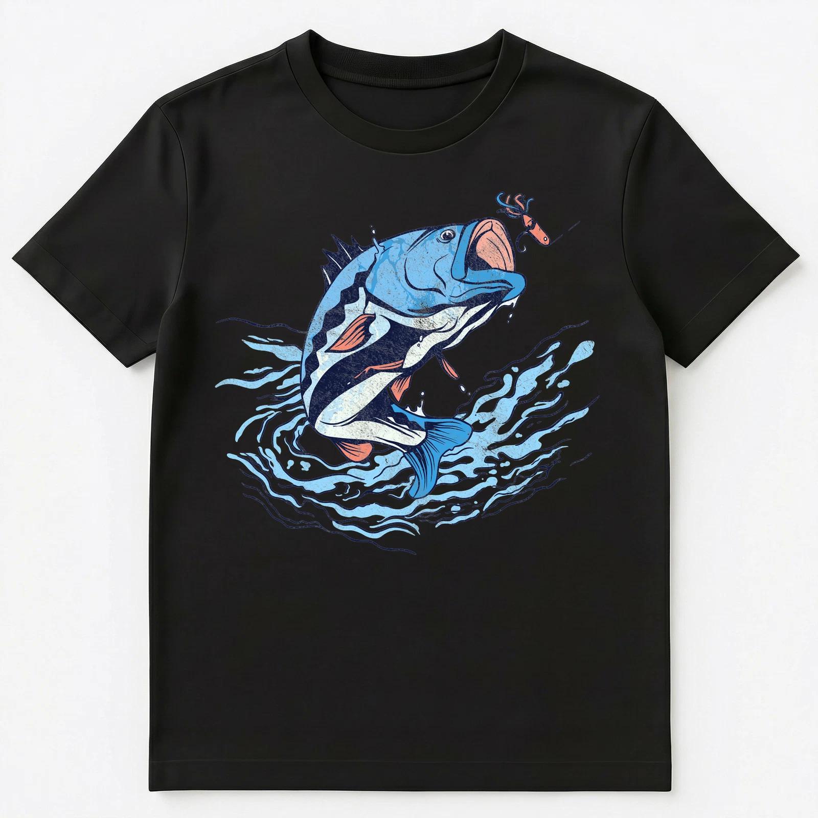 Bass Fly Fishing Fish Jumping Out Of Water Graphic Unisex T-Shirt M
Bass Fly Fishing Fish Jumping Out Of Water Graphic Unisex T-Shirt M