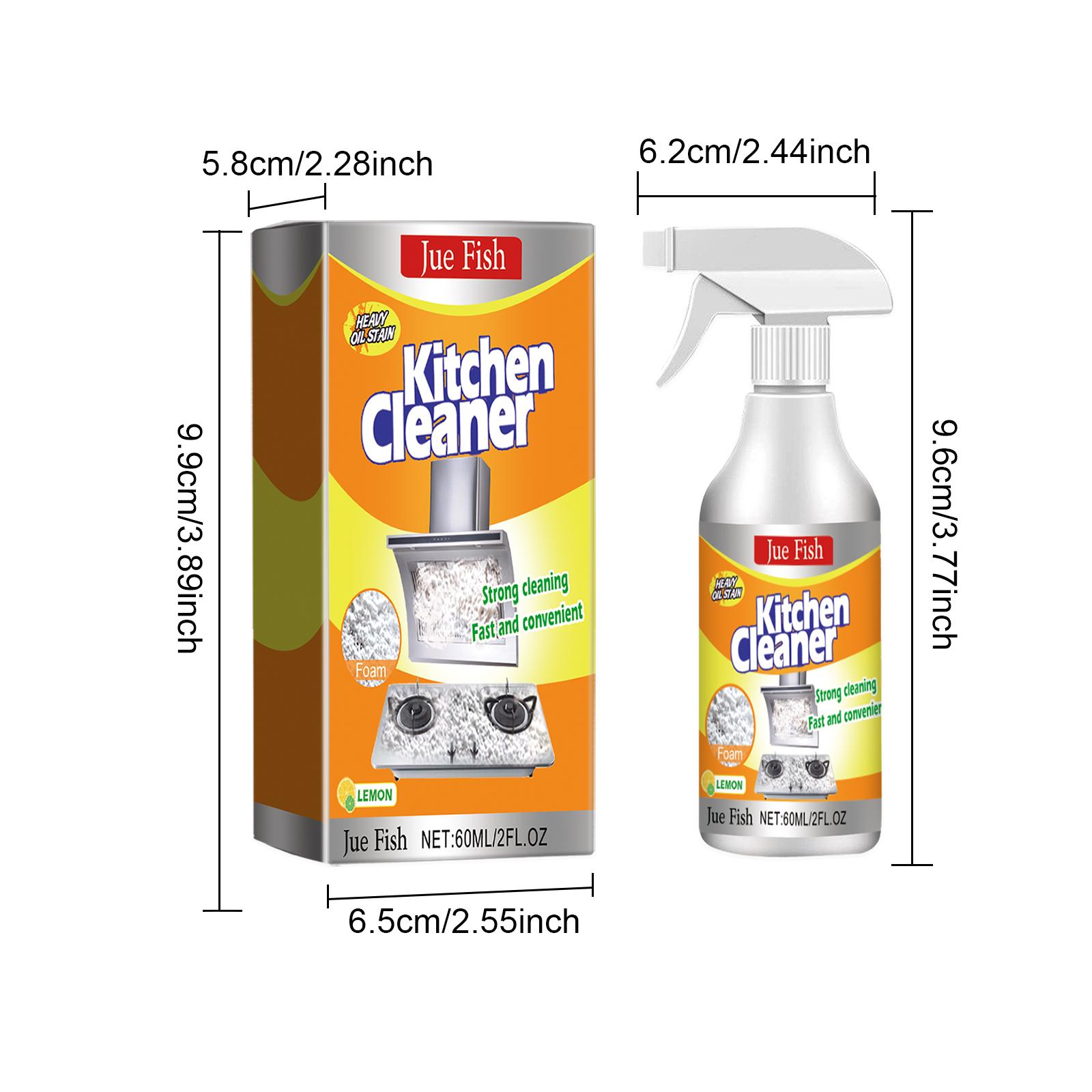 Jue-Fish Heavy-Duty Kitchen Foam Cleaner - Oil Stain Remover for Range Hood And Kitchen Surfaces Household Degreaser Foam 60ml Bottled
Jue-Fish Heavy-Duty Kitchen Foam Cleaner - Oil Stain Remover for Range Hood And Kitchen Surfaces Household Degreaser Foam 60ml Bottled