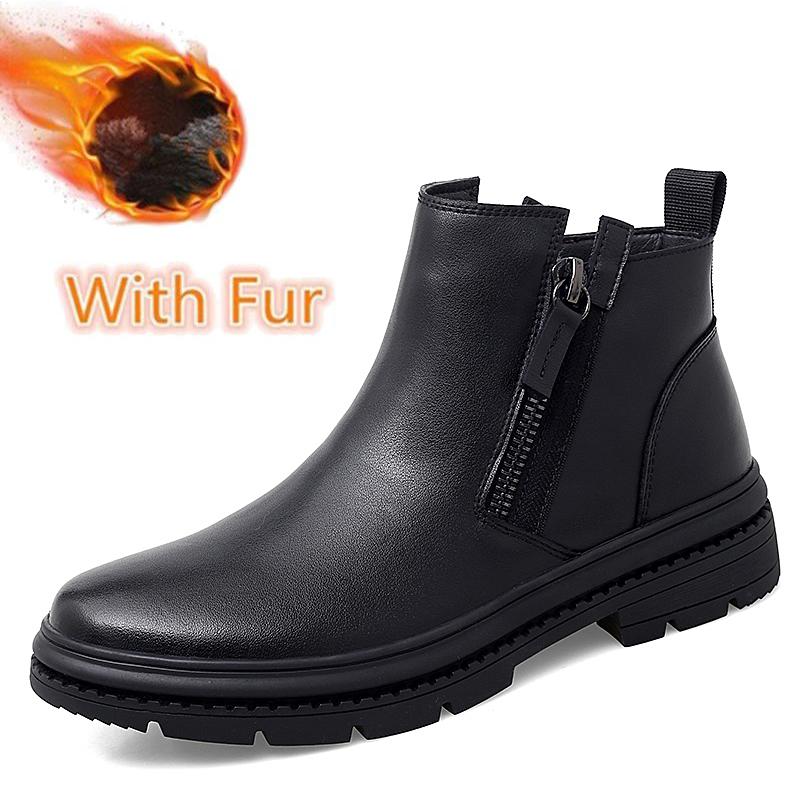 Fashion Classic Side Zipper Mens Leather Boots Autumn Winter Male Ankle Boots Comfy Non-Slip Motorcycle Boots Warm Winter Shoes for Men 44
Fashion Classic Side Zipper Mens Leather Boots Autumn Winter Male Ankle Boots Comfy Non-Slip Motorcycle Boots Warm Winter Shoes for Men 44