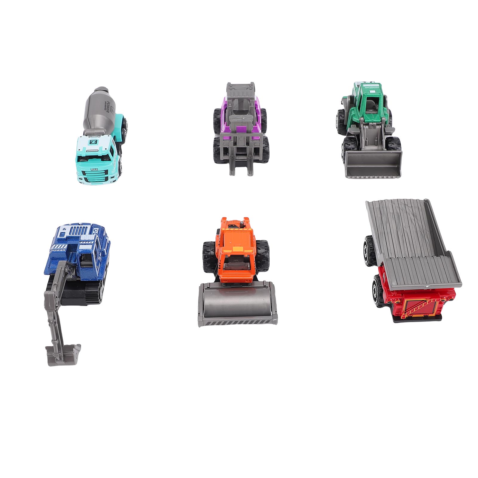6 Pcs Construction Trucks Colorful Assorted Alloy Construction Vehicles with Excavator Forklift Road Roller Cement
6 Pcs Construction Trucks Colorful Assorted Alloy Construction Vehicles with Excavator Forklift Road Roller Cement