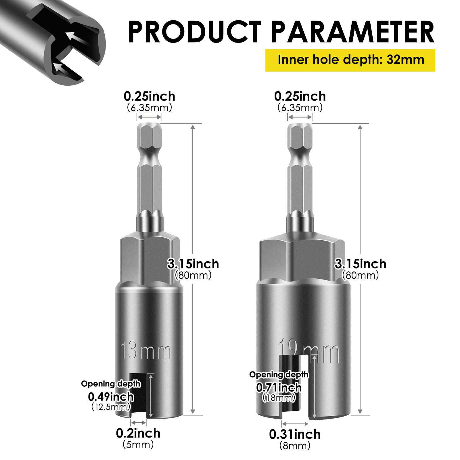 Hex Shank Nut Driver Impact Socket Wing Nut Driver Sockets Slot Wing Nuts Drill Bit Sockets Electric Screwdriver Wing Nut Socket
Hex Shank Nut Driver Impact Socket Wing Nut Driver Sockets Slot Wing Nuts Drill Bit Sockets Electric Screwdriver Wing Nut Socket