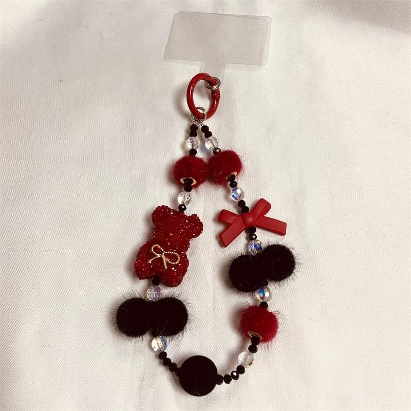 Cartoon Crystal Bear Autumn And Winter New Styles Phone Short Lanyard Strap Plush Ball Wrist Chain Pendant Chain Beads
Cartoon Crystal Bear Autumn And Winter New Styles Phone Short Lanyard Strap Plush Ball Wrist Chain Pendant Chain Beads