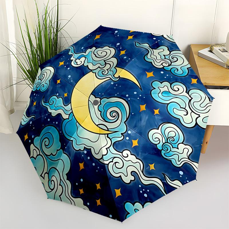 1pc Crescent Moon Night Sky Automatic Open/Close Umbrella - Portable Collapsible Umbrella with 8-Rib Stability, Fashion Lovers yy251017099
1pc Crescent Moon Night Sky Automatic Open/Close Umbrella - Portable Collapsible Umbrella with 8-Rib Stability, Fashion Lovers yy251017099