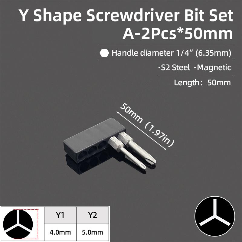 Magnetic Screwdriver Set 1/4 Inch Hex Shank Y U Triangle Inner Cross Special-shaped Screw Driver Electric Drill Tool Accessories
Magnetic Screwdriver Set 1/4 Inch Hex Shank Y U Triangle Inner Cross Special-shaped Screw Driver Electric Drill Tool Accessories