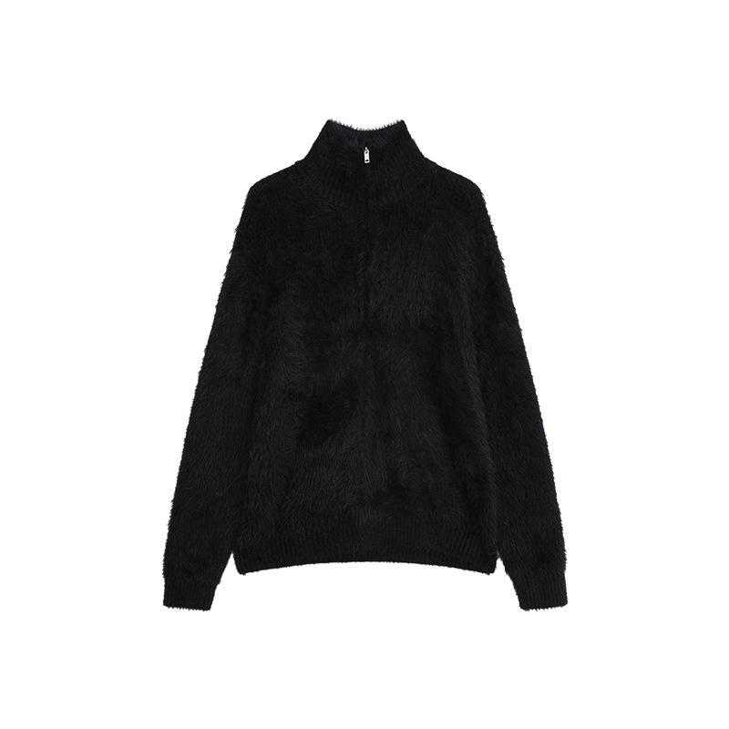 High-Neck Half-Zip Faux Mink Sweater for Men - Autumn/Winter Loose Knitwear Outerwear XXL чорний
High-Neck Half-Zip Faux Mink Sweater for Men - Autumn/Winter Loose Knitwear Outerwear XXL чорний