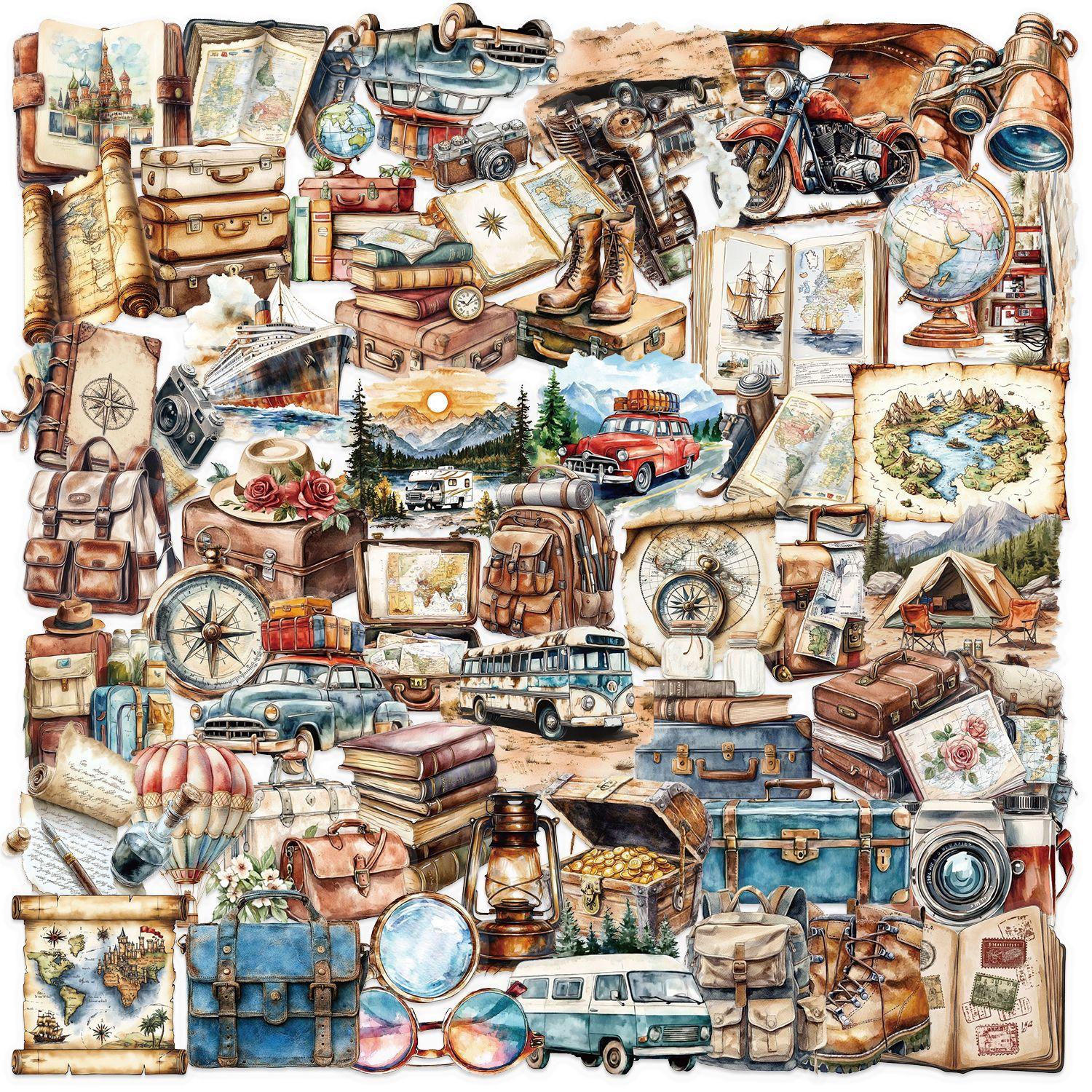 50Pcs Transparent Vintage Travel Stickers Waterproof PET Decor for Journals Guitars Notebooks Decals
50Pcs Transparent Vintage Travel Stickers Waterproof PET Decor for Journals Guitars Notebooks Decals